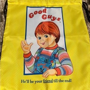 Chucky Horror Good Guy He's your friend til end
Drawstring Backpack Childs Play